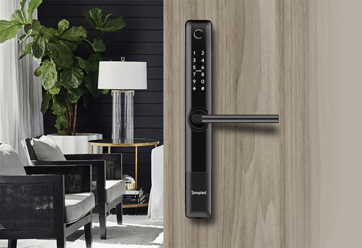 Simpled  Slim Series Smart Lock (Matte Black) Interior door